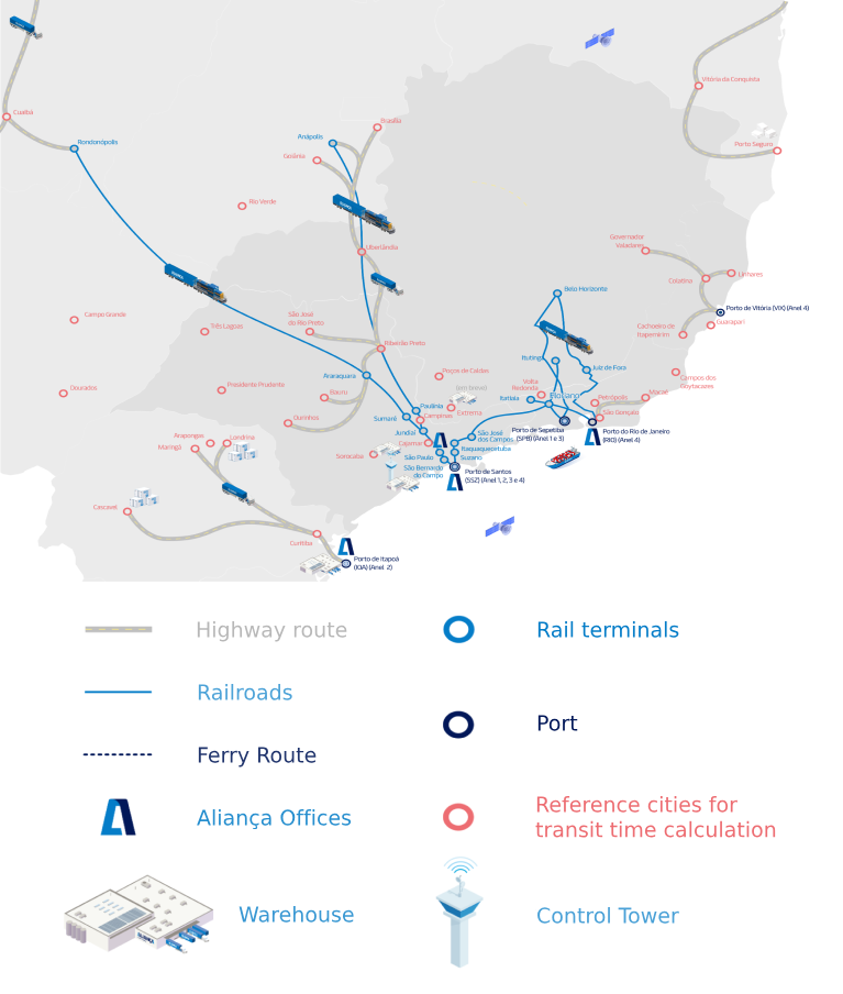 Mapa da rota