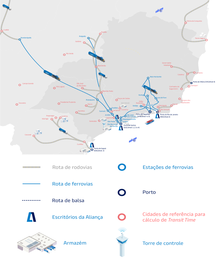 Mapa da rota